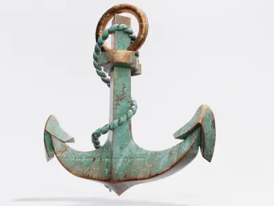 ship Anchor  Low-poly 3D model