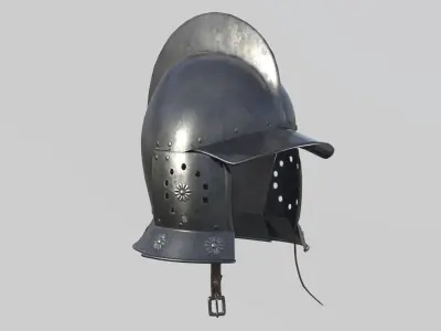 Conquistador Morion Helmet01 Low-poly 3D model