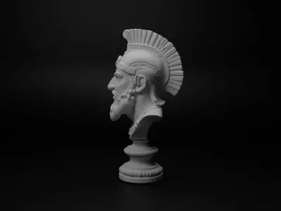 Inca Warrior Bust Chess 3D print model get