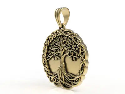 Tree Pendant 3D print model