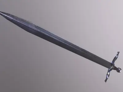 The Medieval Longsword v2 LOW POLY Low-poly 3D model