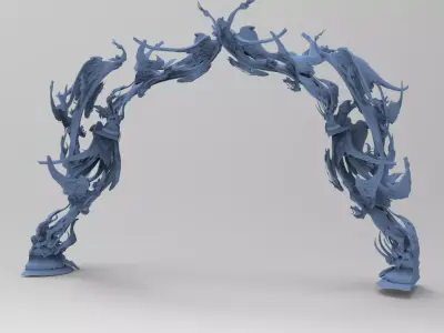 Haunted mansion archway 4  3D model