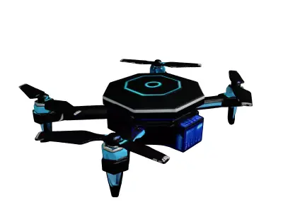 HighTech Hexagonal SciFi Drone 3D model