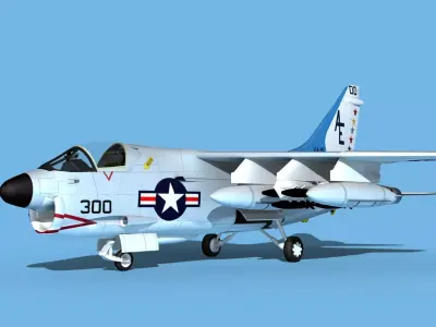 Chance Vought A-7C Corsair II V28 USN 3D model
