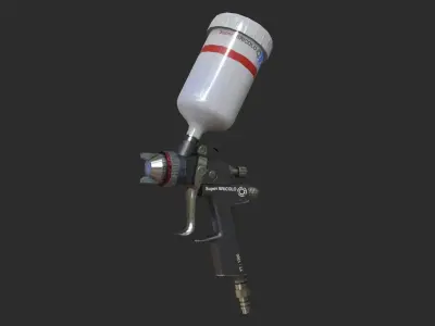 Spray Gun Low-poly 3D model