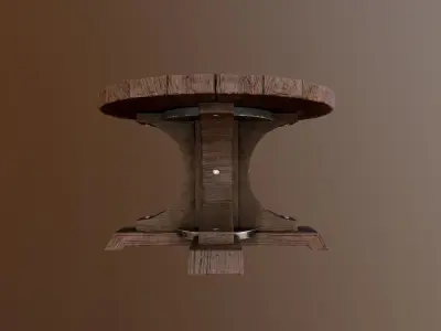 Round Table Low-poly 3D model get