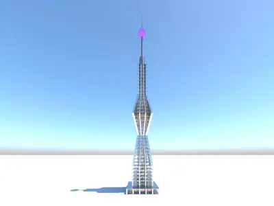 Futuristic Skyscraper Sci-Fi Building 3D model