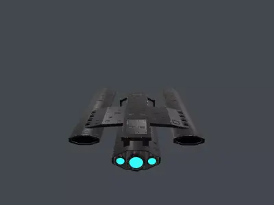 Spaceship Low-poly 3D model order