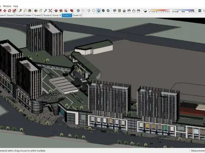 Sketchup Commercial Complex 165 3D model
