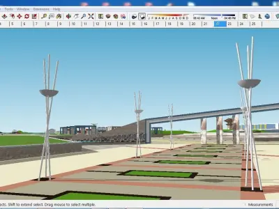 Sketchup Landscape Park H4 3D model