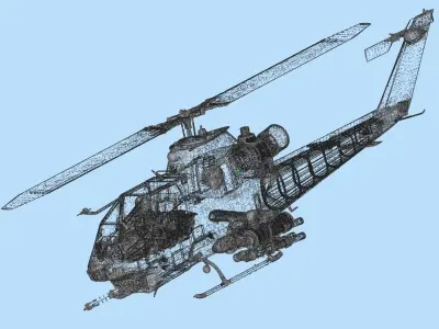 Ah-bai1f armed helicopter 3D model