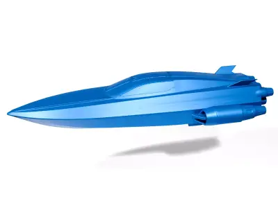 Sci-fi speeder boat 3D print model
