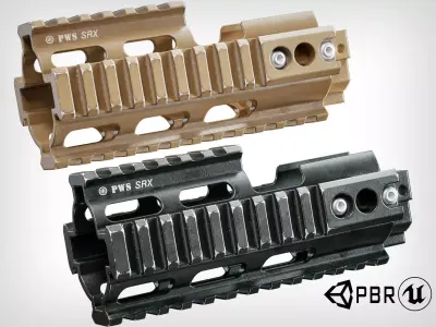 FN SCAR Tactical Handguard PWS SRX Low-poly 3D model
