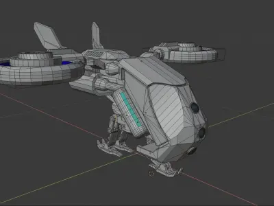 Sci-Fi Dron Free low-poly 3D model