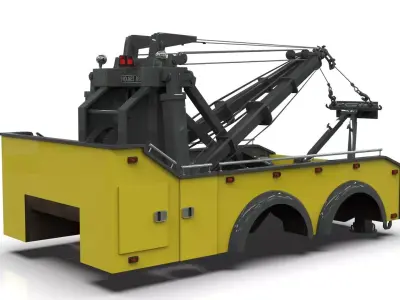 Holmes 850 Wrecker 3D Model   Vintage Towing Equipment  Low-poly 3D model