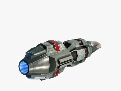 Missile 11 sci-fi low poly Low-poly 3D model