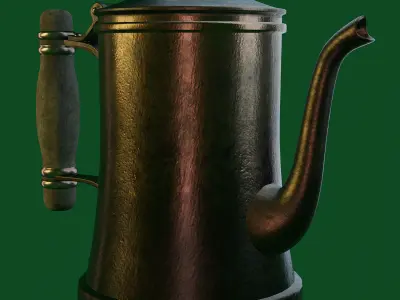 Wireless Vintage Teapot 3D model