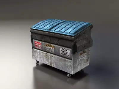 Trash Dumpster Low-poly 3D model purchase