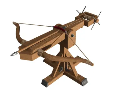 Medieval Ballista  Low-poly 3D model