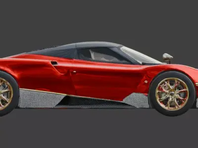Luxury Jeweled Pagani Huayra Low-poly 3D model