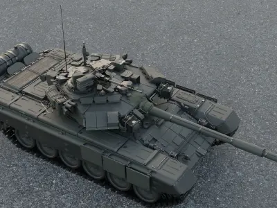 Tank T-90A 3D model purchase