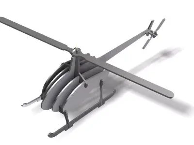 Helicopter 3D model 20