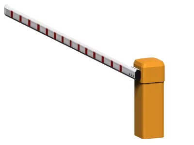 Indora boom barrier Low-poly 3D model