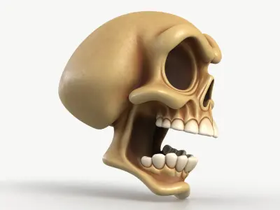 Stylized Cartoon Skull 1 3D model