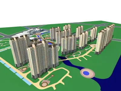 High-Rise Residential 3D model 21