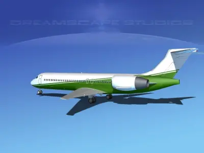 Boeing 717-200 Corporate 3 3D model