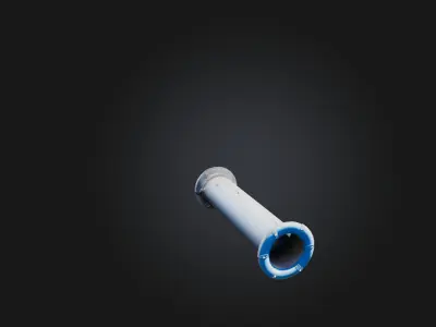 natural gas pipe Low-poly 3D model
