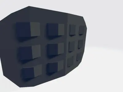 Military Velcro Plexus Top Low-poly 3D model