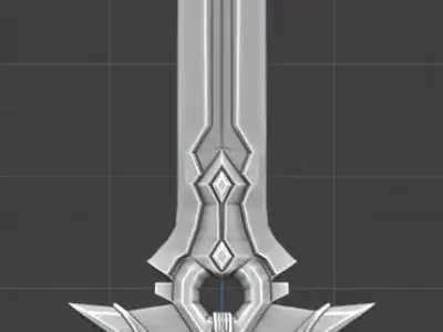 sci-fi Low poly Sword Low poly Katana Low-poly 3D model