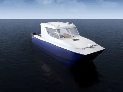 Boat Catamaran  3D model