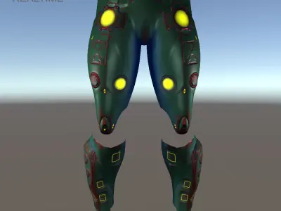 Scifi Legs Number01 - 3D Asset Game Model PBR - 3D model Free low-poly 3D model