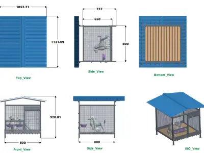 Dog House 3D model purchase