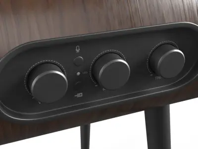 Smart Speaker Console Wood Brown 3D model