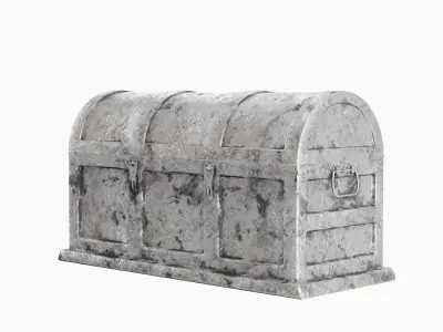 Metal Treasure Chest 01  Low-poly 3D model