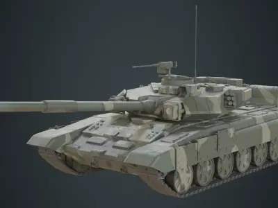 Tank 1B Low-poly 3D model