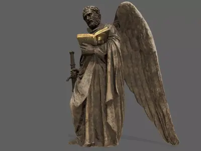 Old Man Statue Low-poly 3D model order