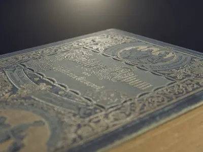 book - german - antique Low-poly 3D model