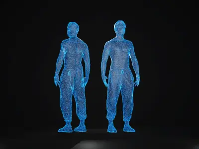 3D Scanned and Optimised  - Realistic Athlete Model 3D model