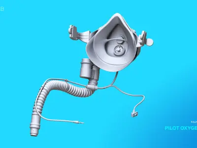 Pilot Oxygen Mask 3D model