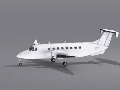 Beechcraft 1900  Low-poly 3D model