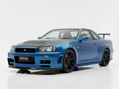Nissan Skyline GT-R R34 S-Tune Inspired Low-poly 3D model