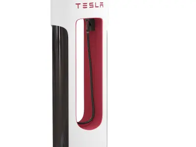 Tesla Electric Vehicle Charging Station 3D model purchase