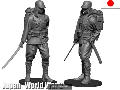 Japan collection  soldiers ww2 3D Model Pack