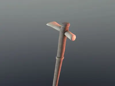 Hoe - Bone Low-poly 3D model