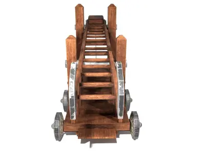 Medieval Siege Ladder - High Detail 3D Model Low-poly 3D model