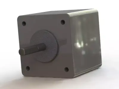 Industrial Precision NEMA 17 Stepper Motor - High Detail CAD 3D print model